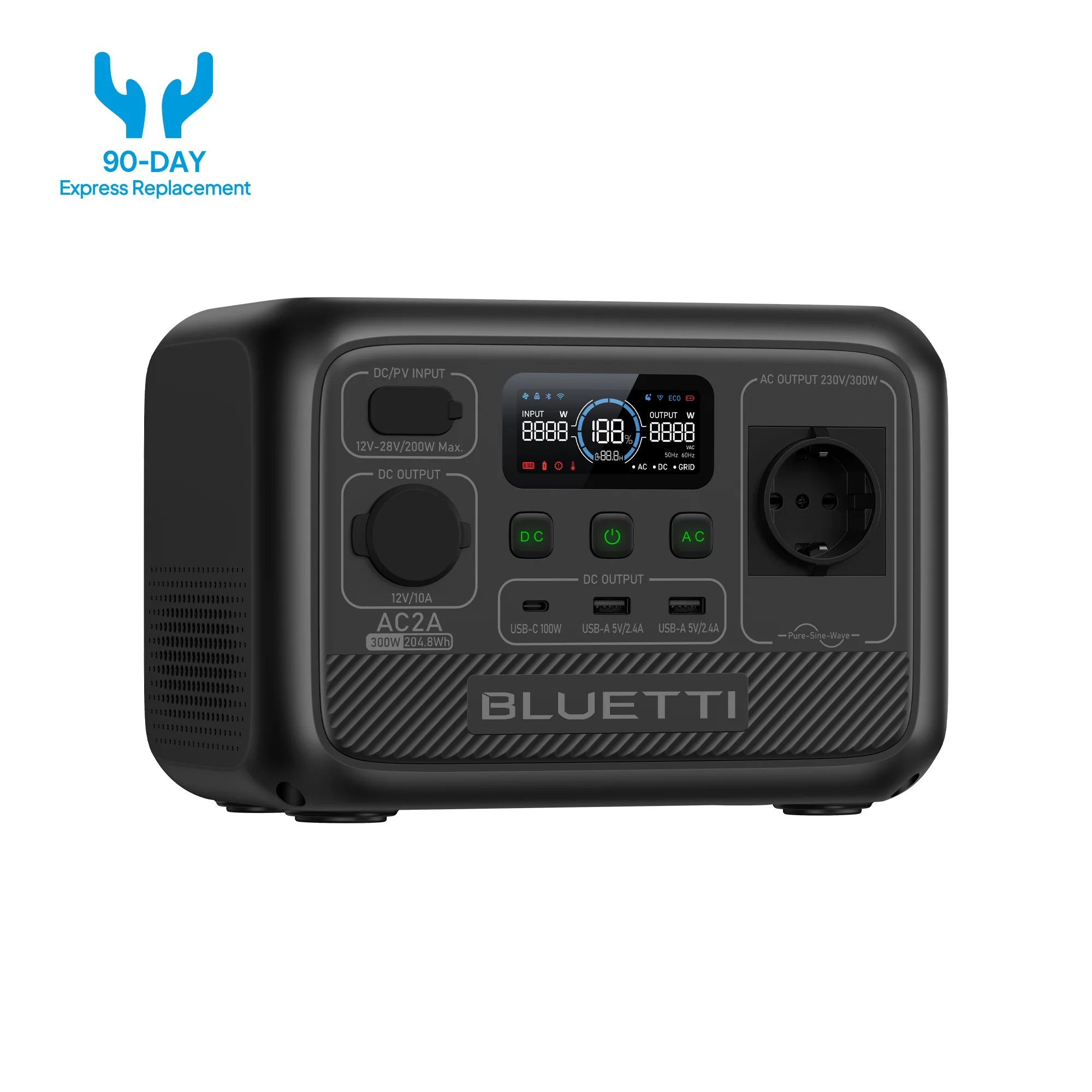 BLUETTI AC2A Portable Power Station | 300W 204,8Wh - Image 4
