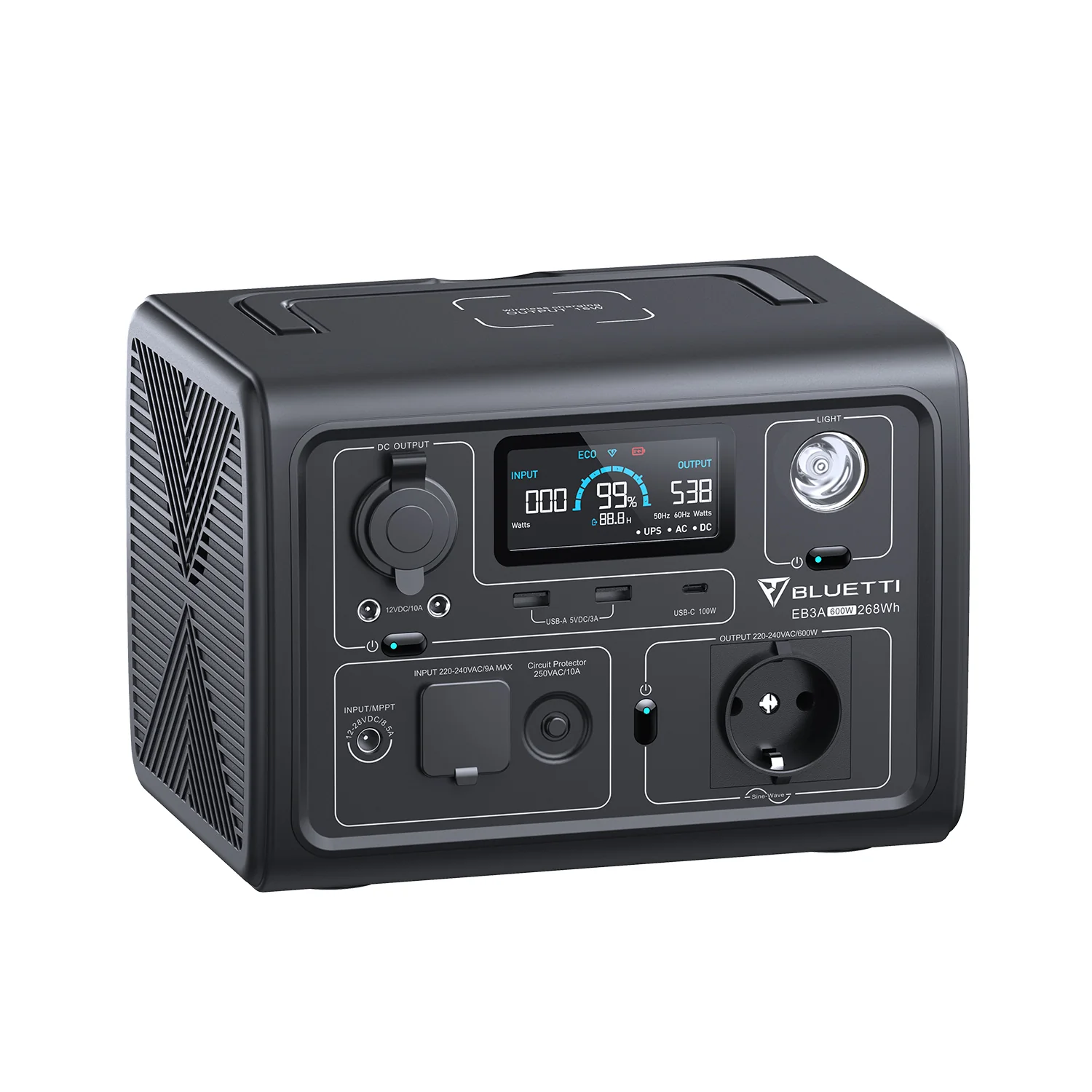 BLUETTI EB3A Portable Power Station | 600W 268Wh - Image 8